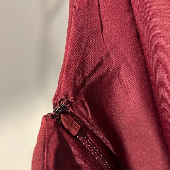 David’s Bridal One Shoulder Burgundy/Wine Dress - Picture 11 of 11